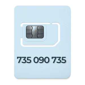 Prosty numer 735 090 735 z powtórzeniem 735